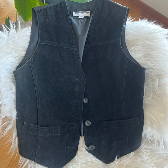 Vintage leather suede vest - Kathy Ireland - Picture 1 of 5